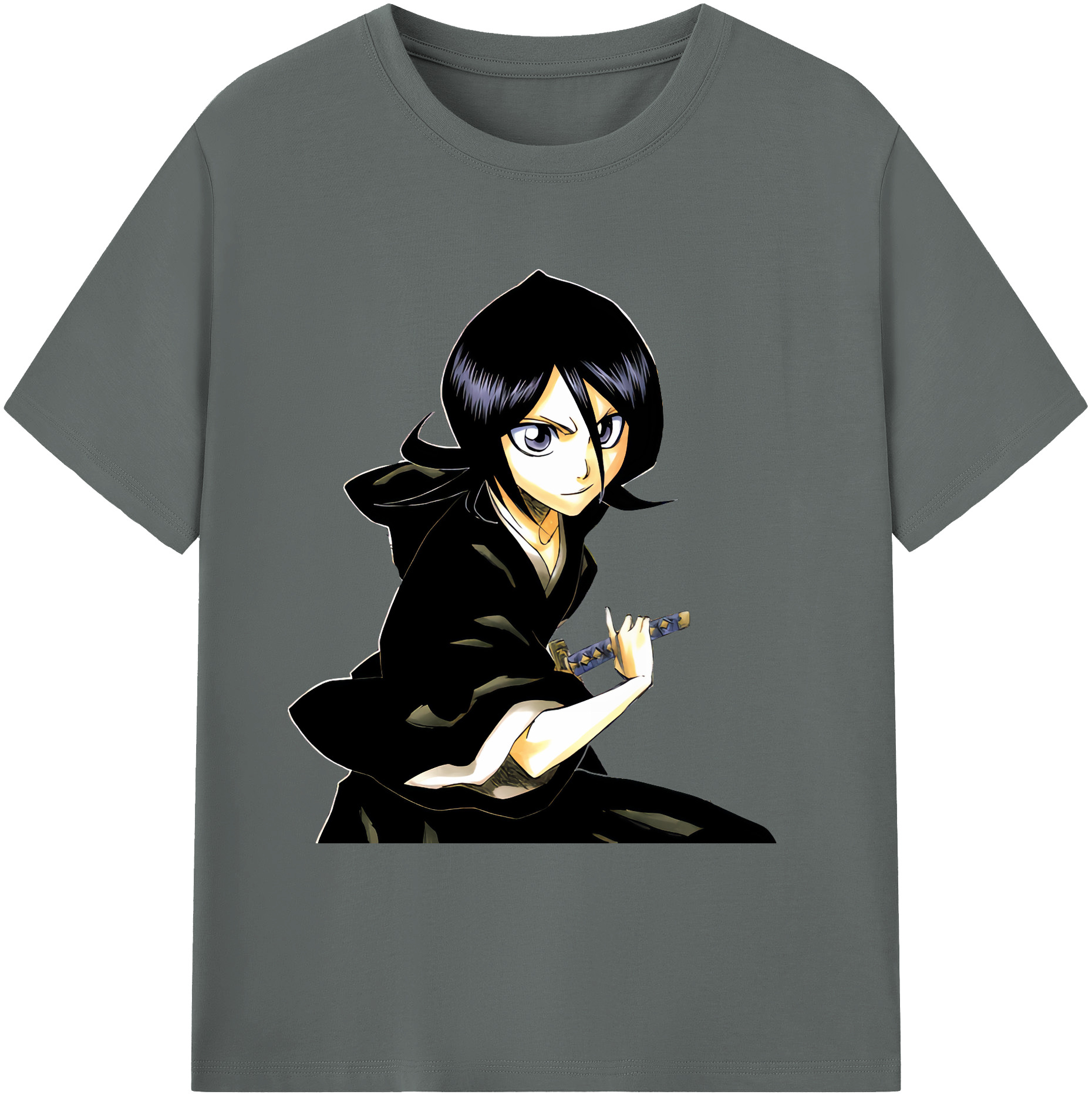 （画像用） ブリーチ 朽木ルキア BLEACH Kuchiki Rukia 綿100％ メンズ半袖Tシャツ｜肌触りやわらか＆通気性